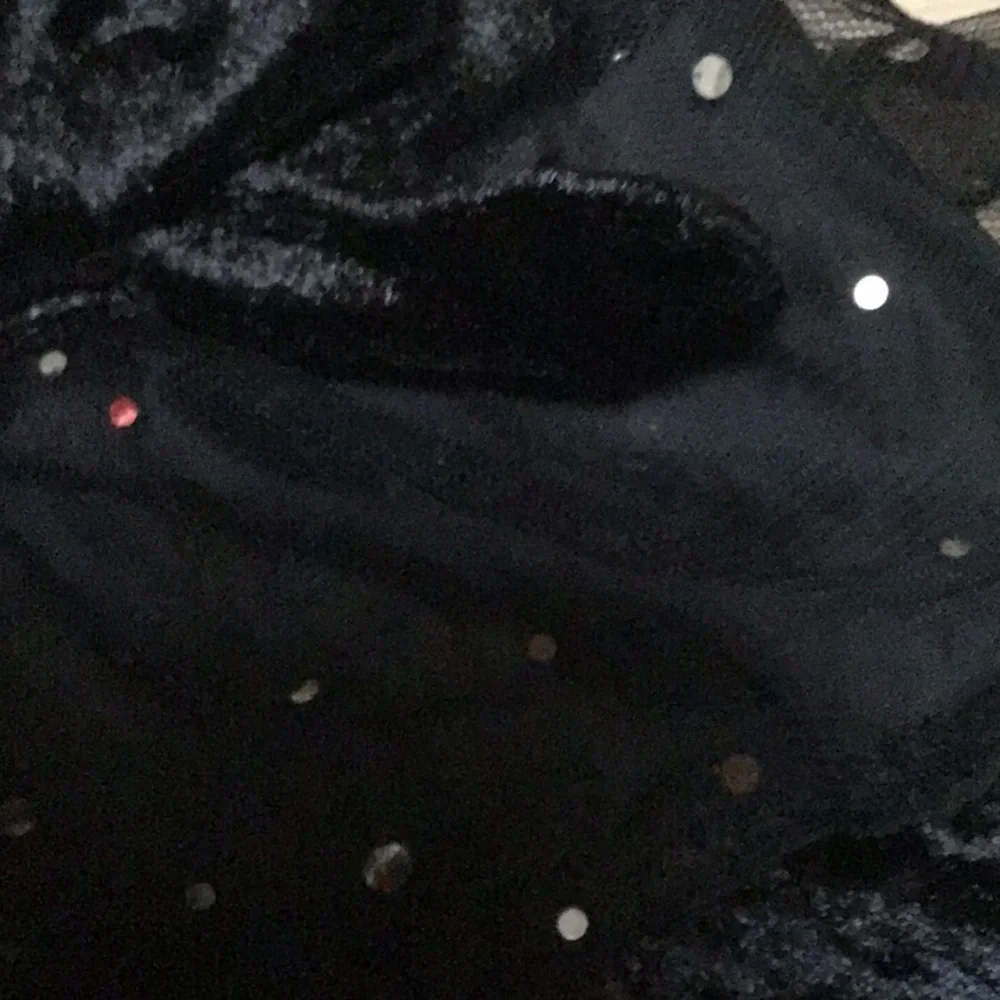 Girls‎ Black Velour Ruffled Sparkly Sequin Tulle Party Dressy Dress Sz 4-5